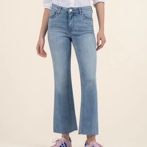 Kut From The Kloth‎ High Rise Kelsey Fab Ab Ankle Flare Jeans Light Wash 6 NWT